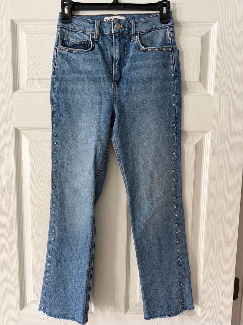 Zara The Dreed Flare Rhinestone Jeans - Size 2